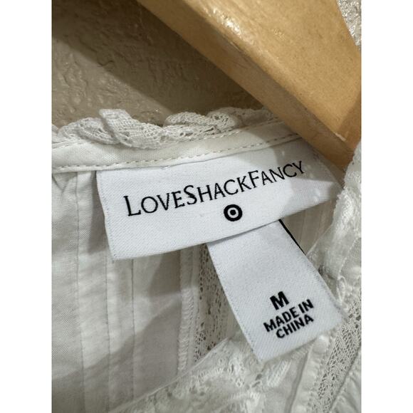 Loveshackfancy X Target Talulah White Embroidered Lace Mini Dress Size M - Picture 5 of 6